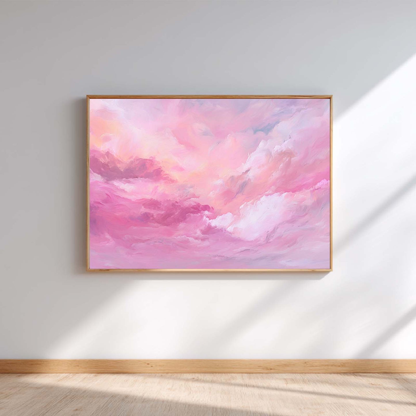 Abstract Oil Painting Pink Sky
