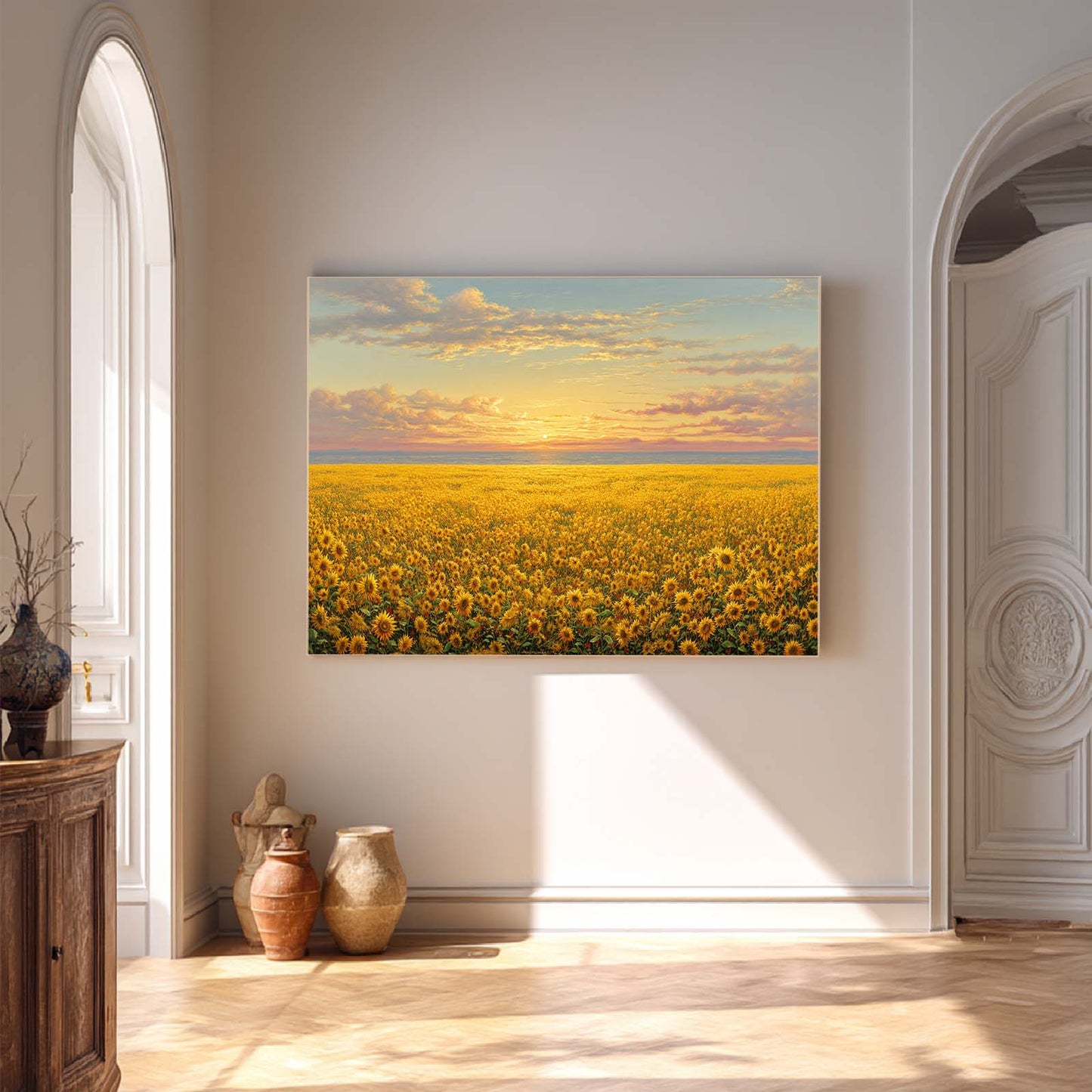 Abstract Landscape Sunflower Fields