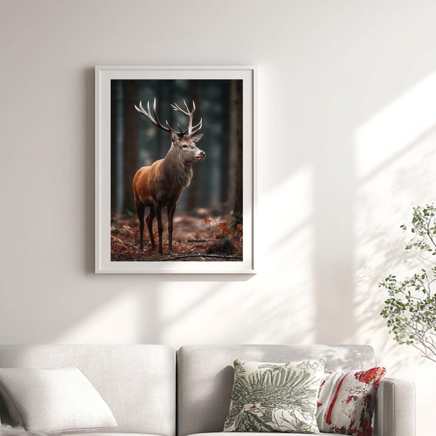 Abstract Landscape Forest Deer
