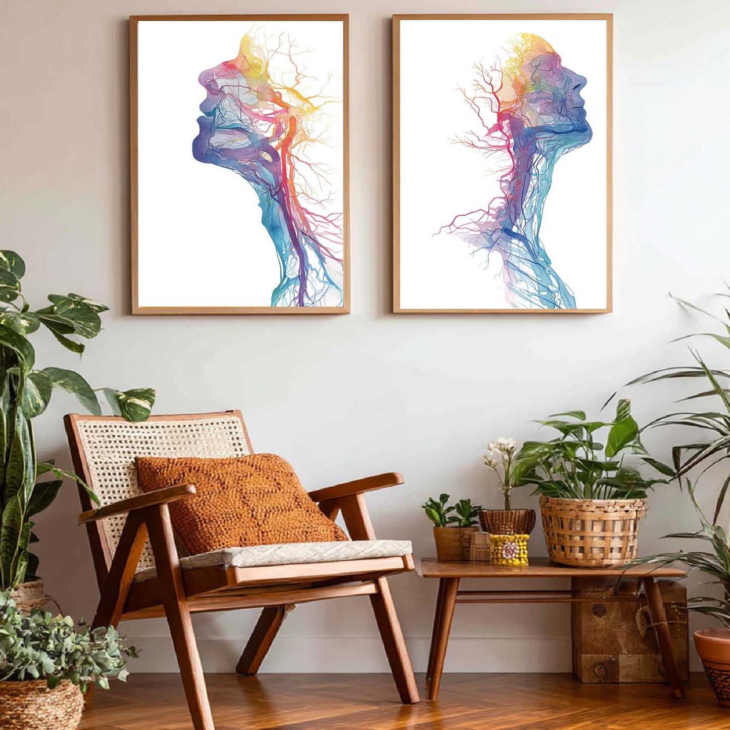 Abstract Human Anatomy Watercolor