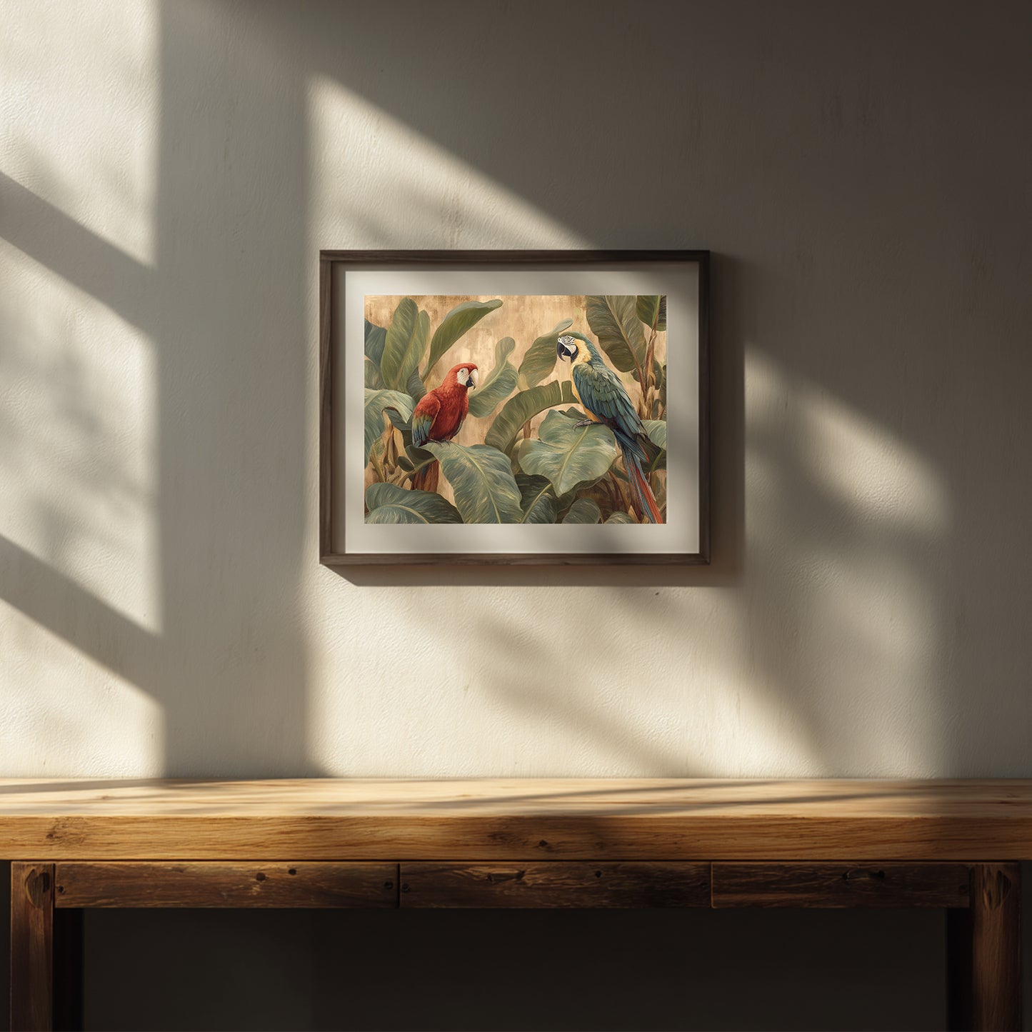 Tropical Plants Abstract Colorful Parrot Nature Animal