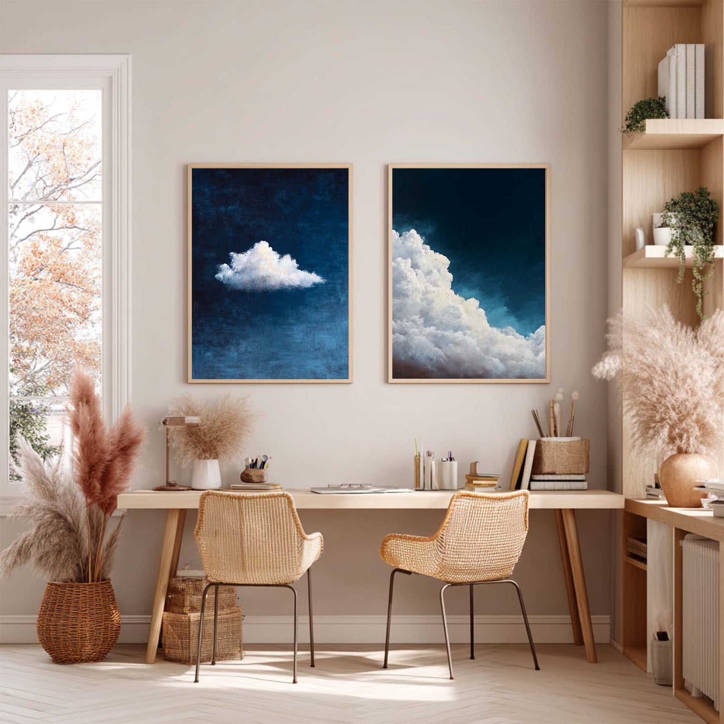 Canvas Painting Abstract Cloud Wall Art Pictures for Living Room Bedroom Decoration Canvas Pictures Poster Frameless