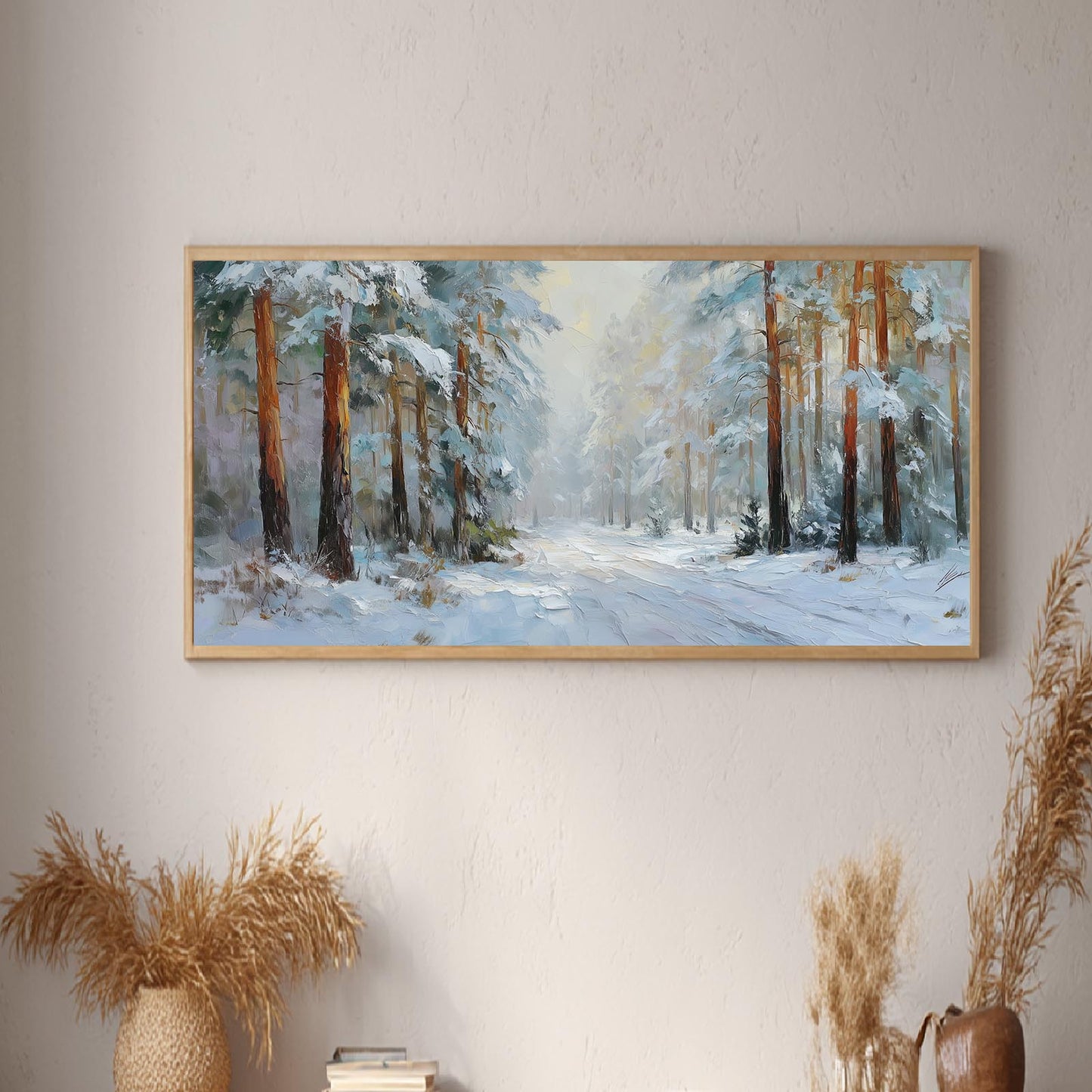 Abstract Landscape Winter Forest