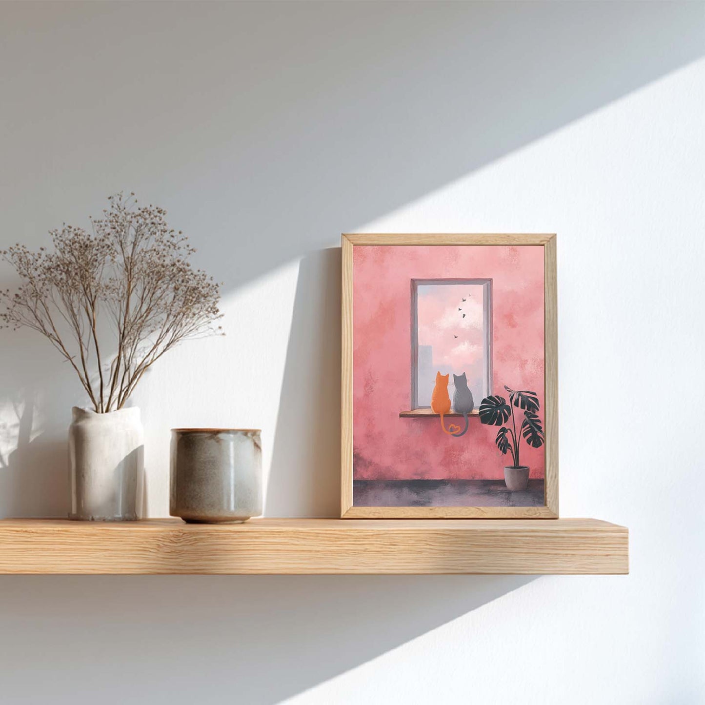 Abstract Kitten By The Window