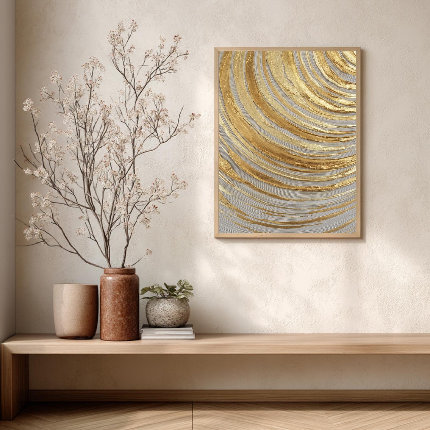 Golden Whirl Abstract