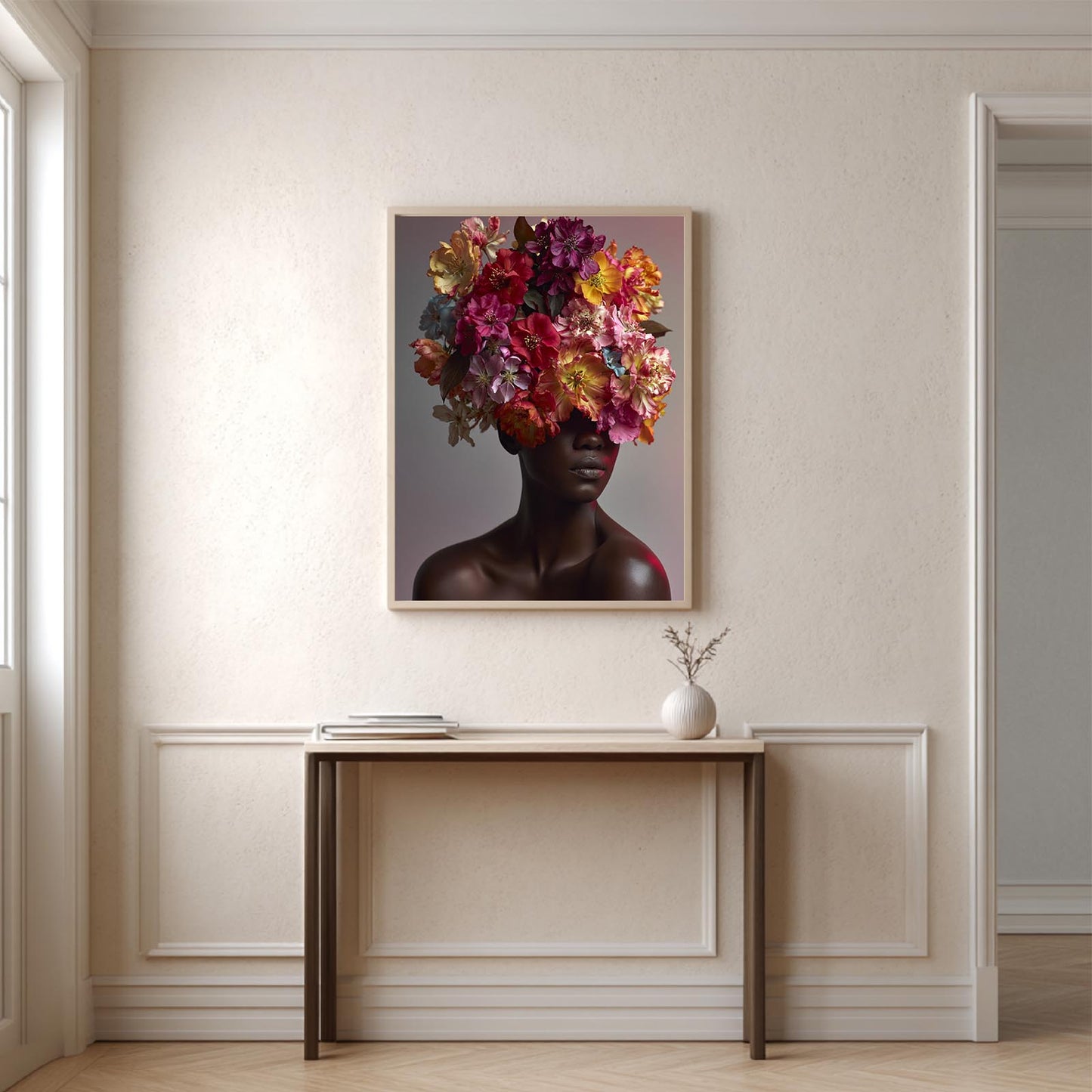 Africa Women Beautiful Flowers