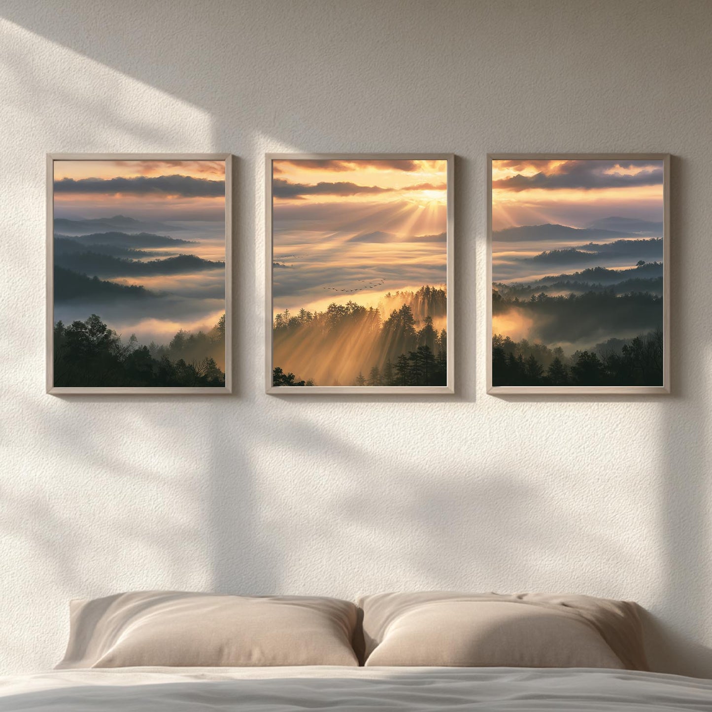 Abstract Landscape Sunrise Morning Fog