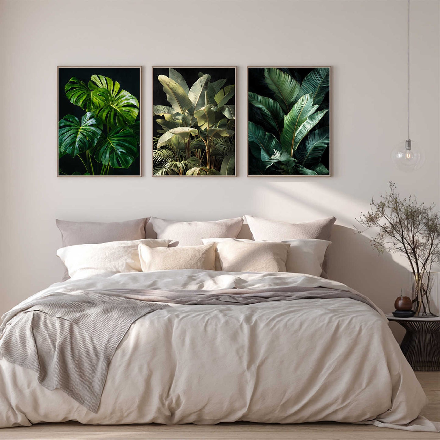 Abstract Blue Green Tropical Plant Monstera