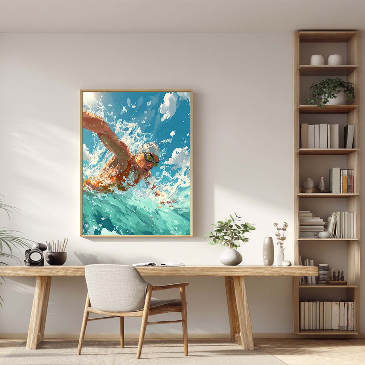 Abstract Oil Painting Triathlon