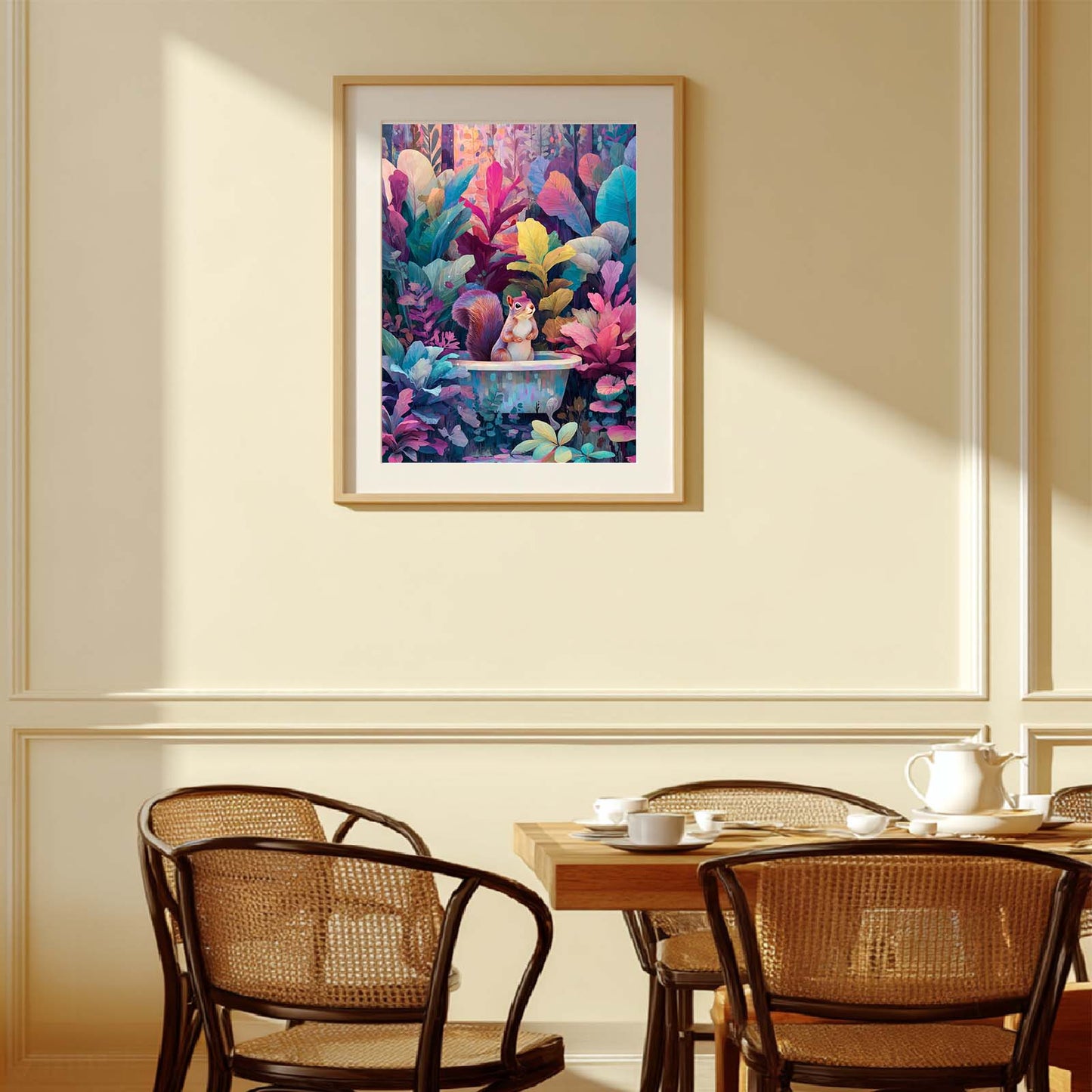 Abstract Funny Animals Canvas Painting Modern Wall Art for Living Room Bedroom Decoration, Poster Print, Frameless