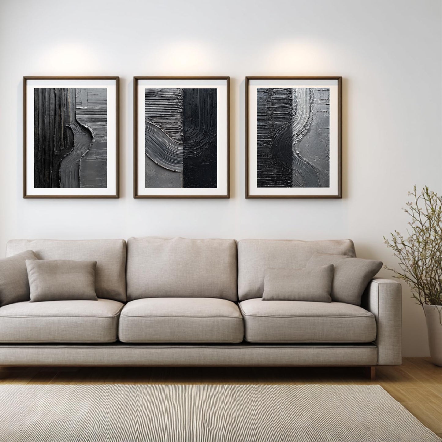 Abstract Black Gray