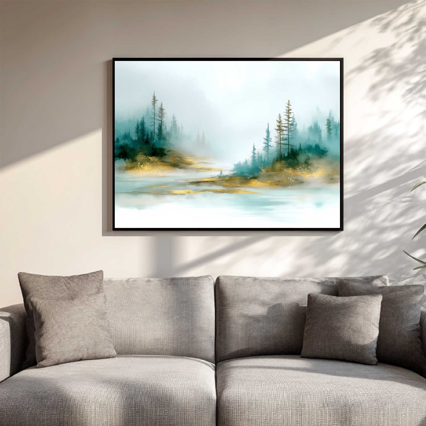 Mountain Forest Lake Abstract Landscape