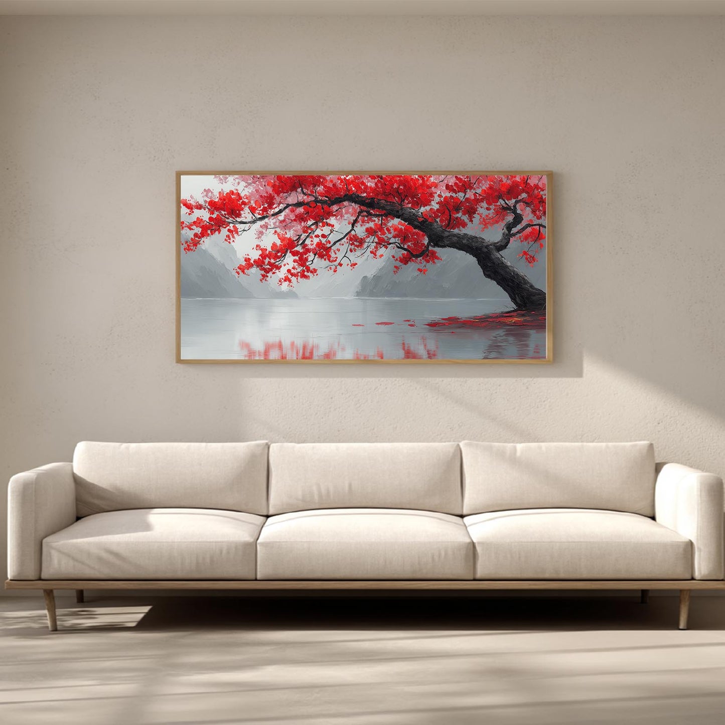 Red Tree Abstract Landscape