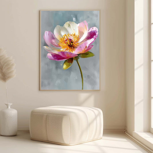 Abstract Plant Colorful Stamens Canvas Paintin Wall Art for Bathroom Decoration, Poster Print, Frameless