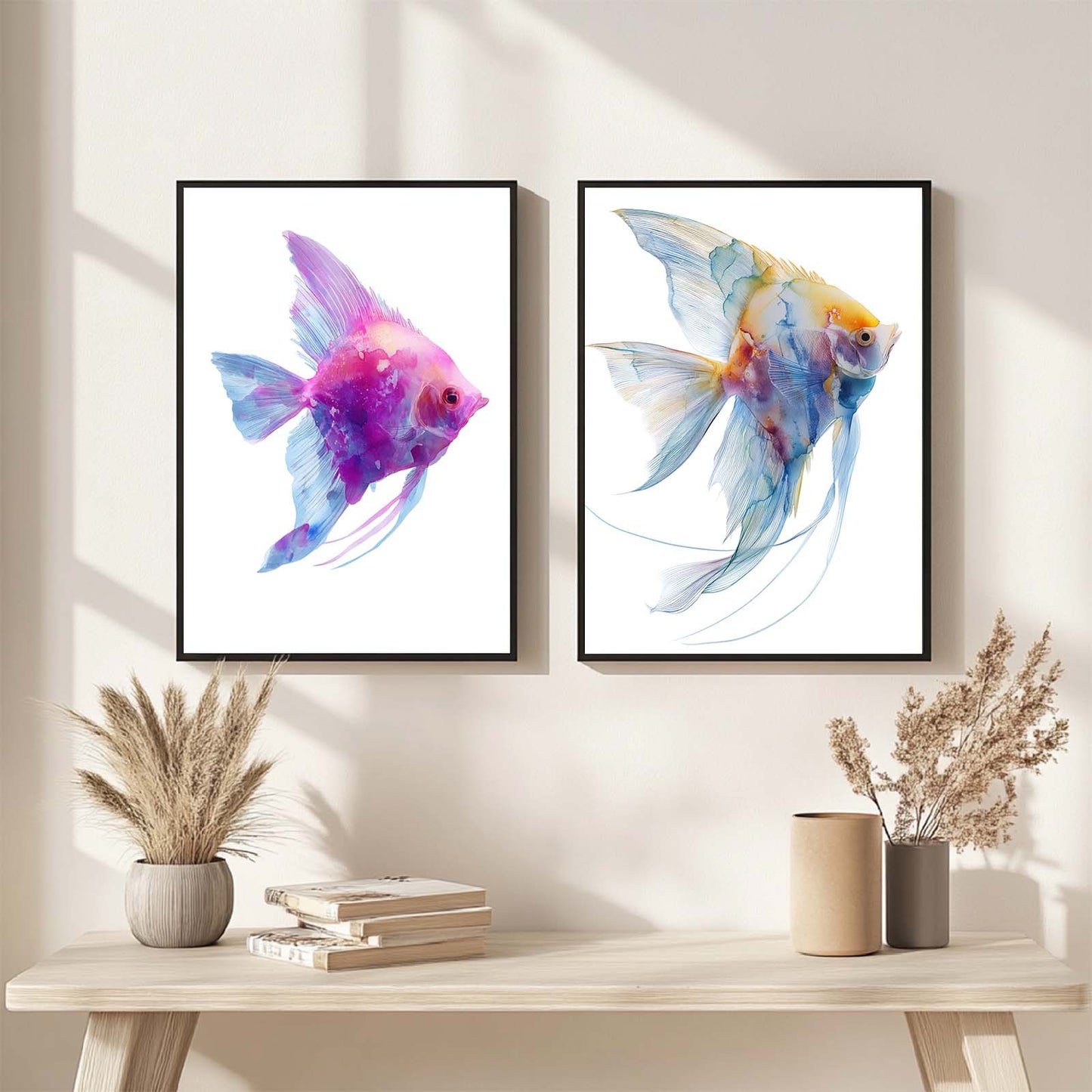 Abstract Watercolor Fish