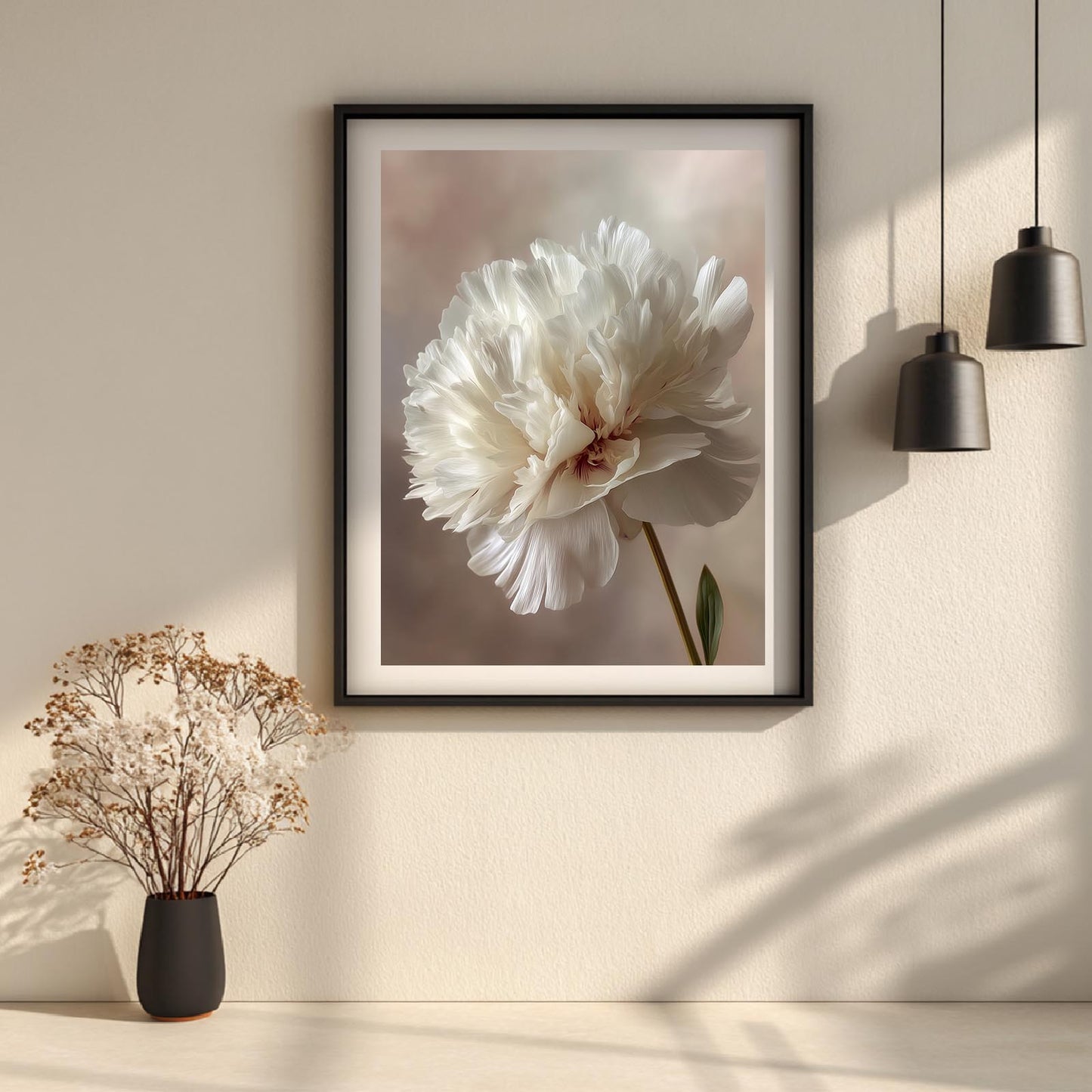 Abstract Floral Beige