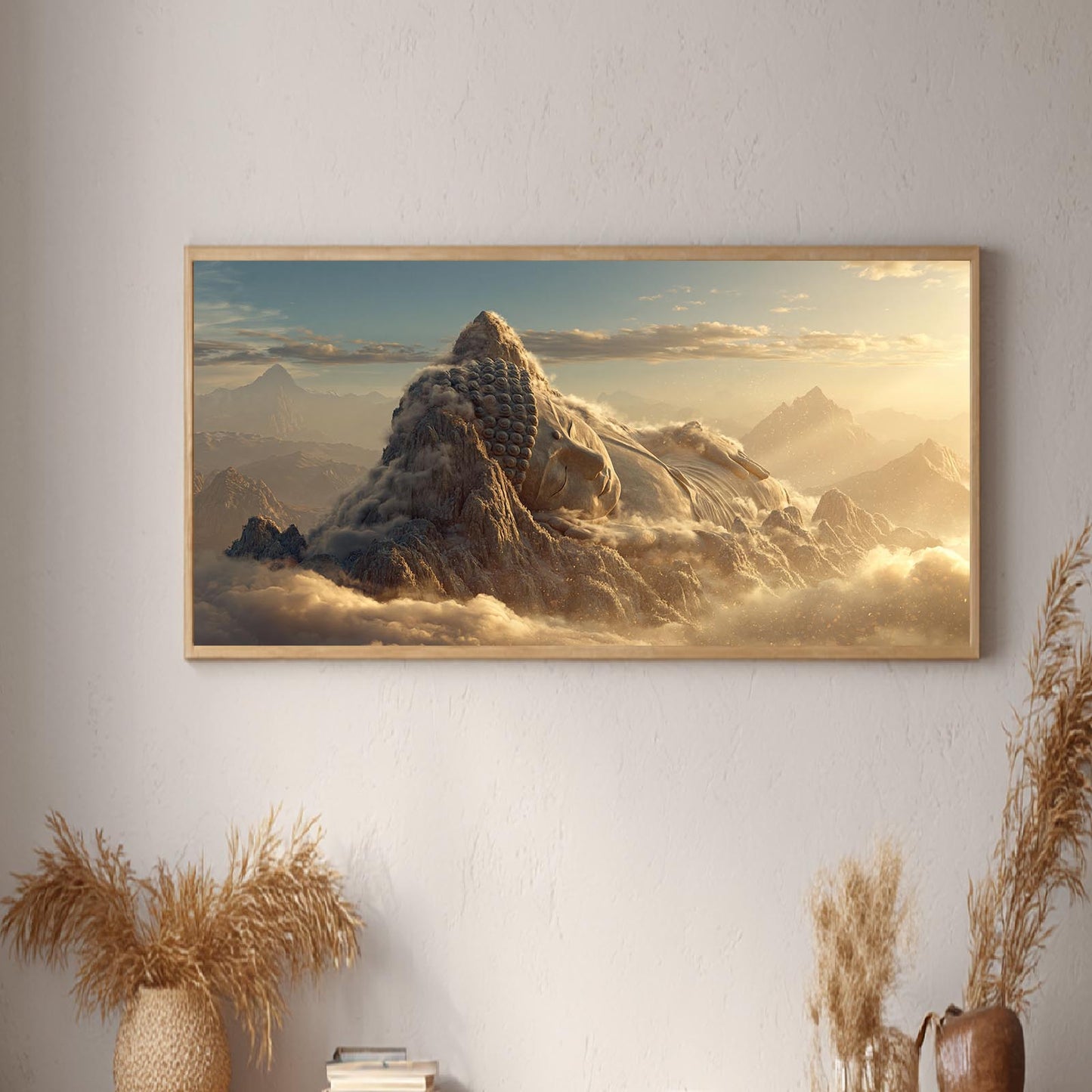 Reclining Buddha Zen Abstract Landscape