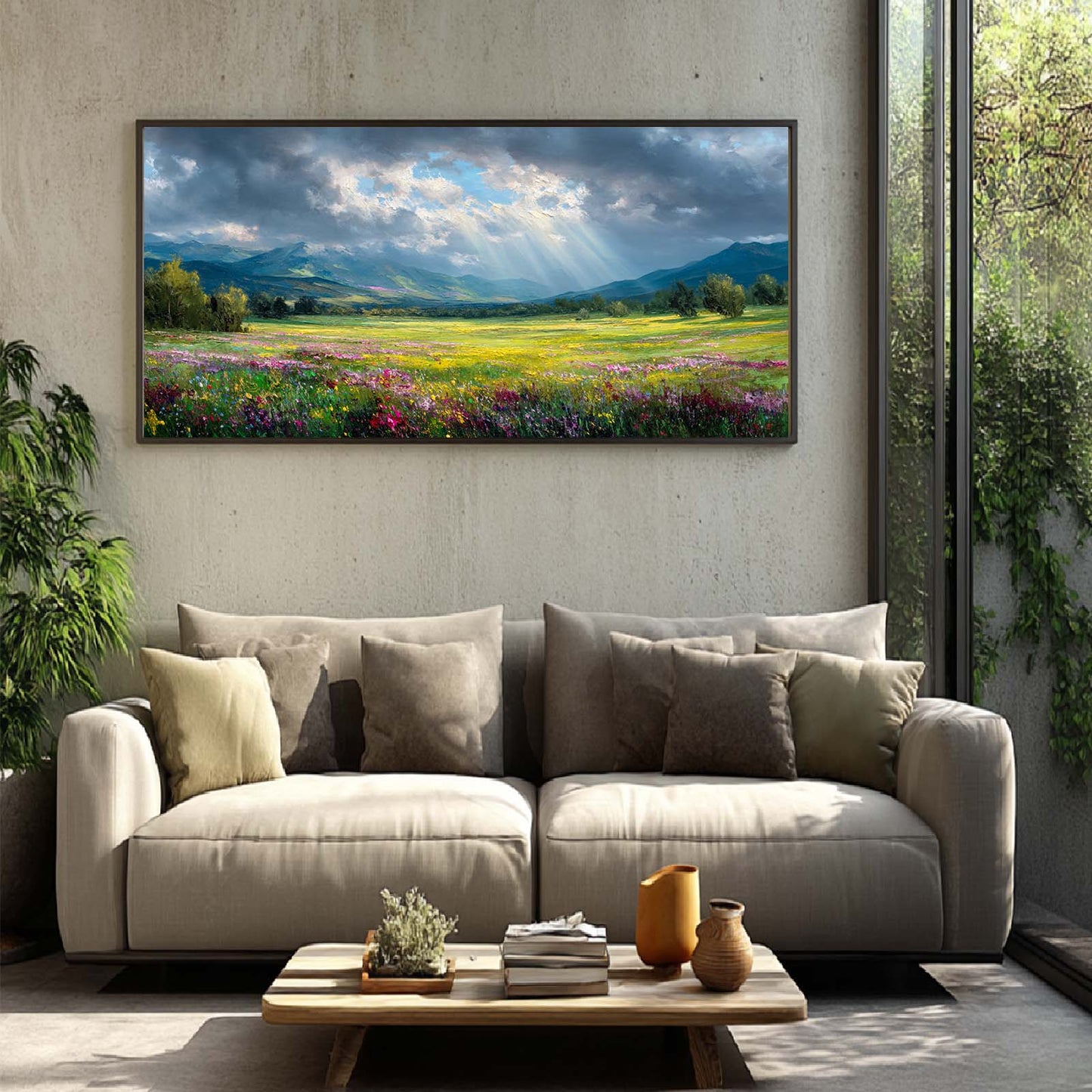 Abstract Landscape Prairie Sunshine