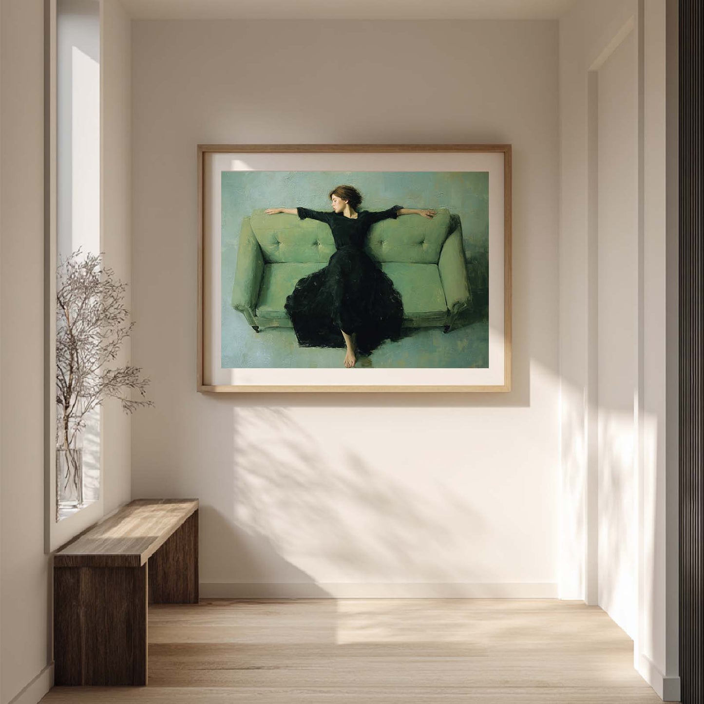 Canvas Painting Abstract Lazy Girl Wall Art Pictures for Living Room Bedroom Decoration Canvas Pictures Poster Frameless