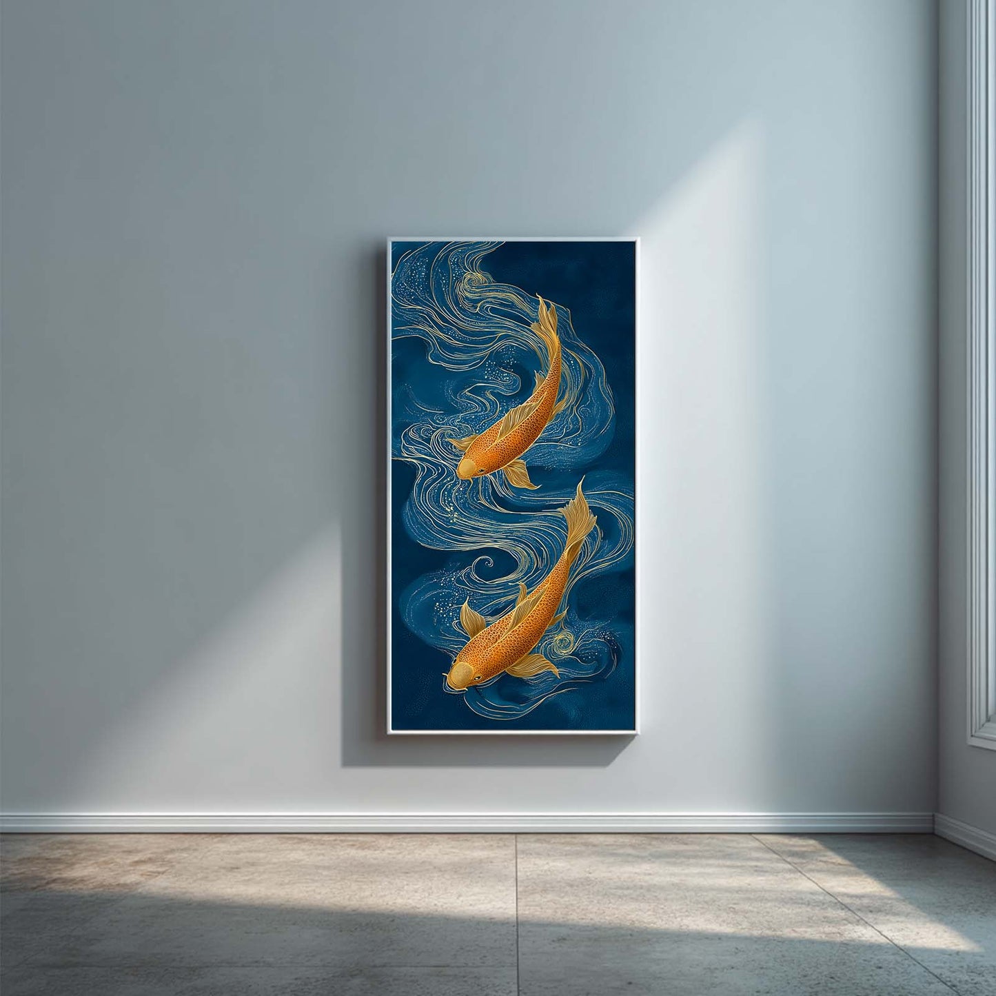 Abstract Oil Painting Koi Fish