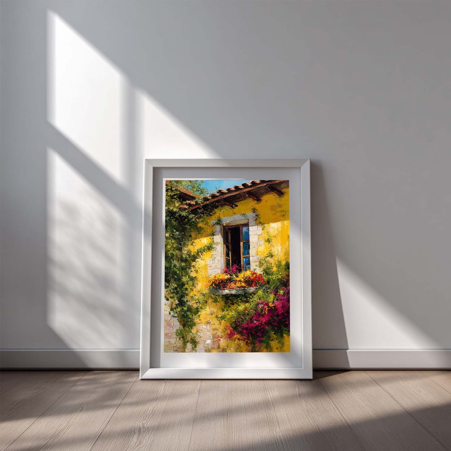 Abstract Country Style Floral Canvas Painting