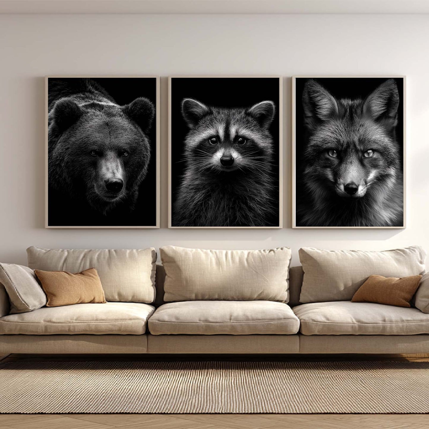 Abstract Wildlife Black and White