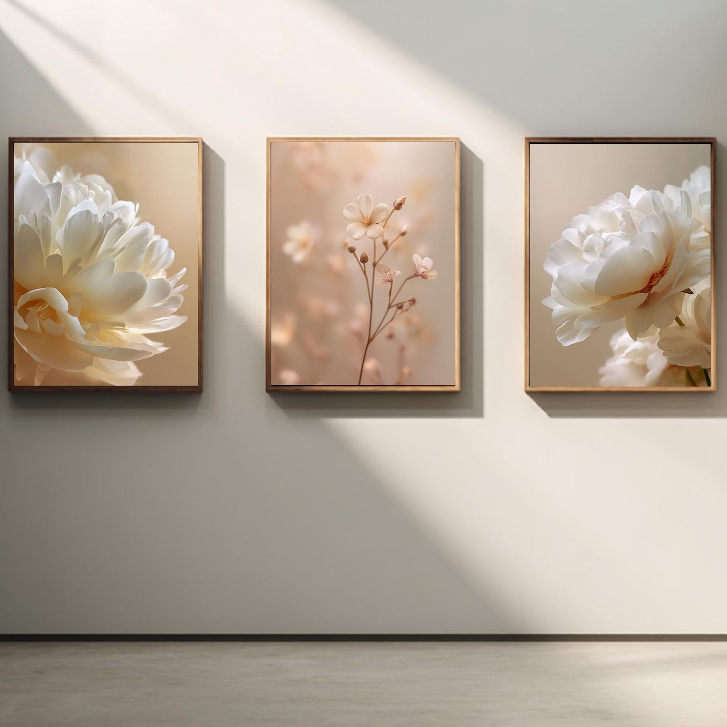 Abstract Floral Beige