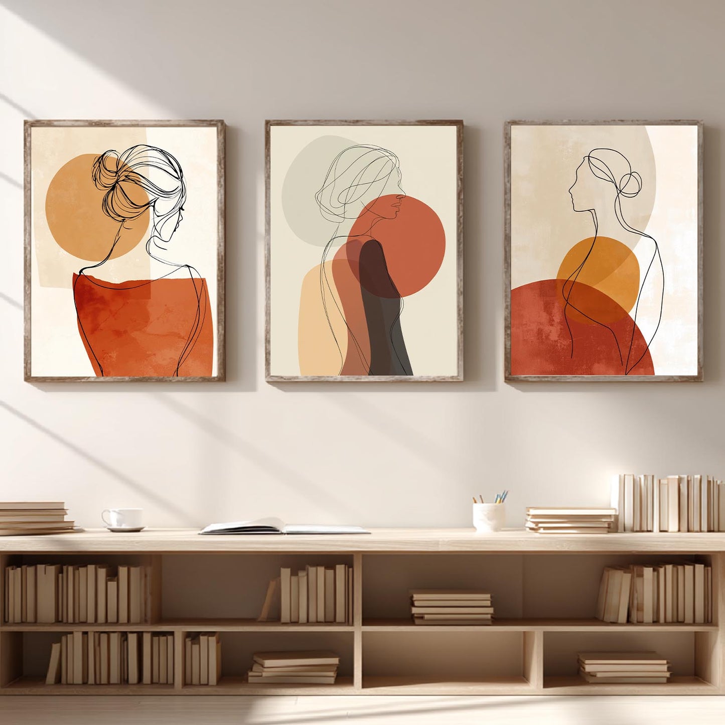 Abstract Female Portrait Line