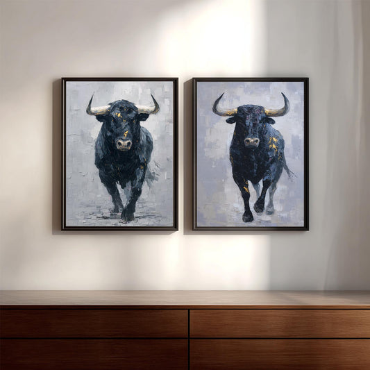 Abstract Animal Cow Black and White
