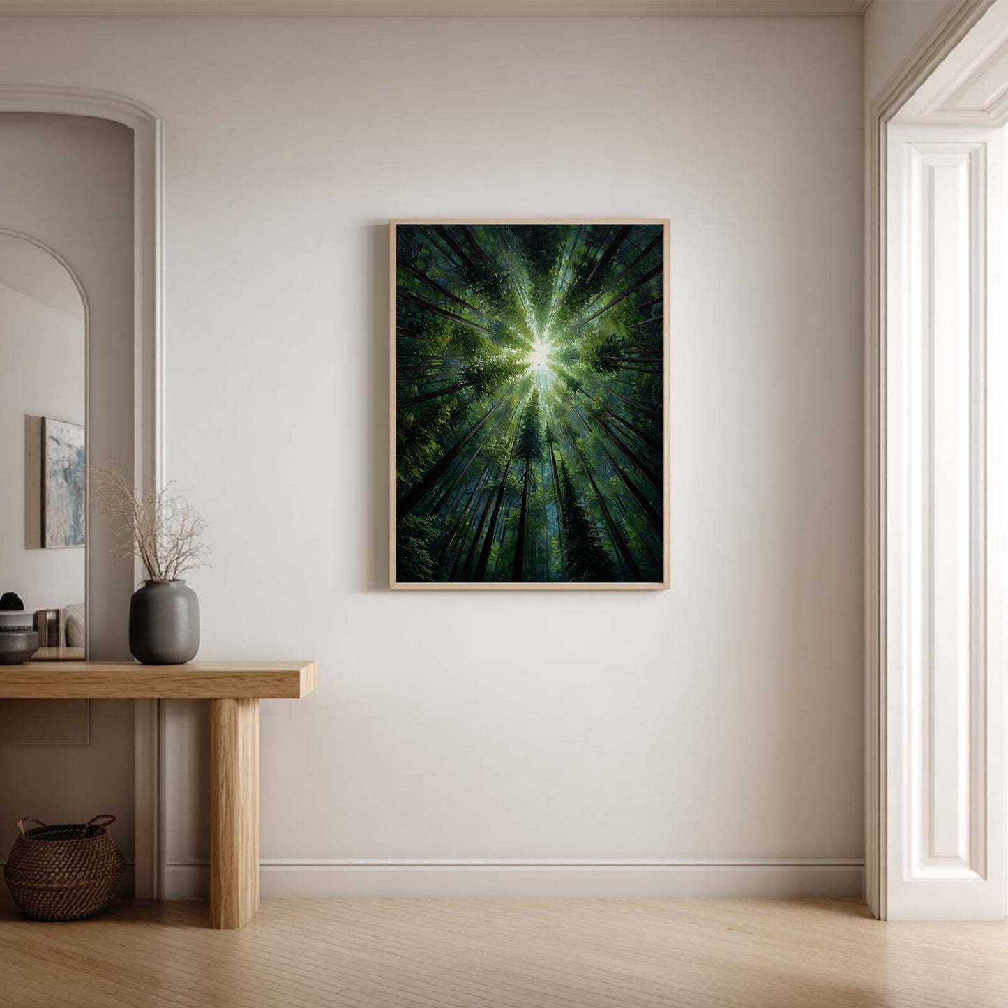 Abstract Landscape Sunlight Forest Canvas Painting – Wall Art for Living Room Bedroom Decoration, Poster Print, Frameless