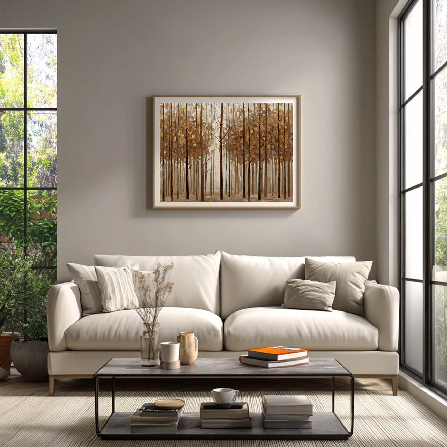 Abstract Oil Painting Desolate Forest