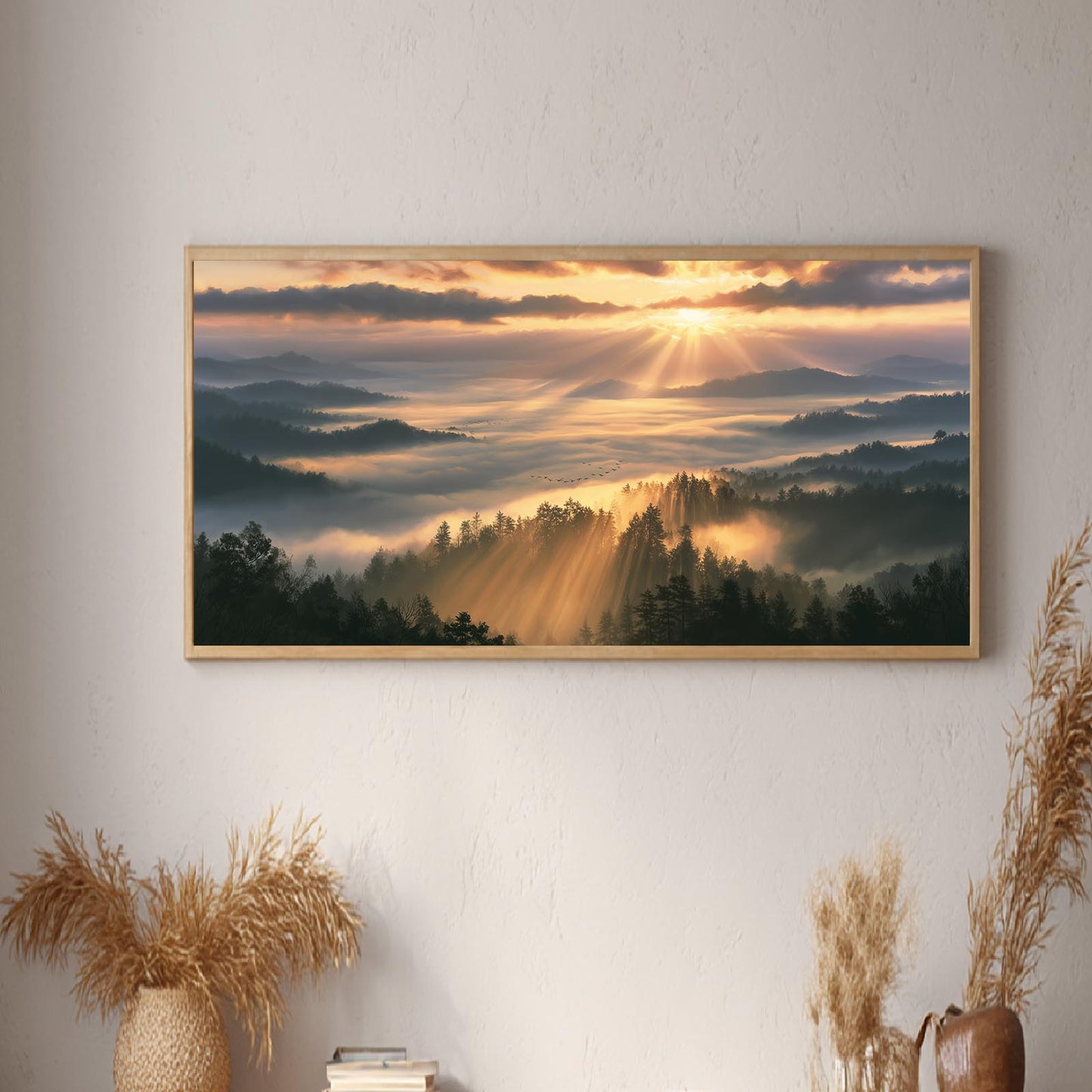 Sunrise Morning Fog Abstract Landscape