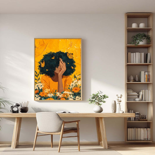 Abstract Butterfly African Girl