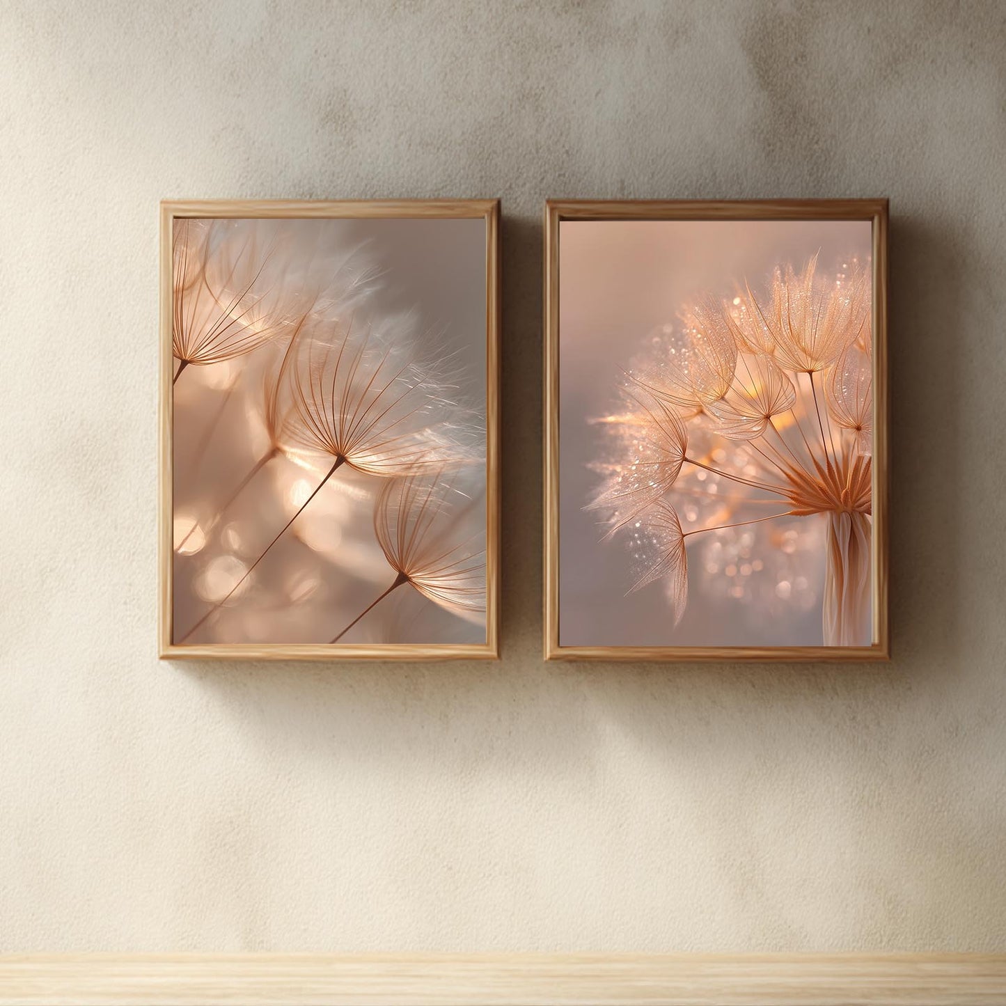 Modern Beige Dandelion Pampas Grass
