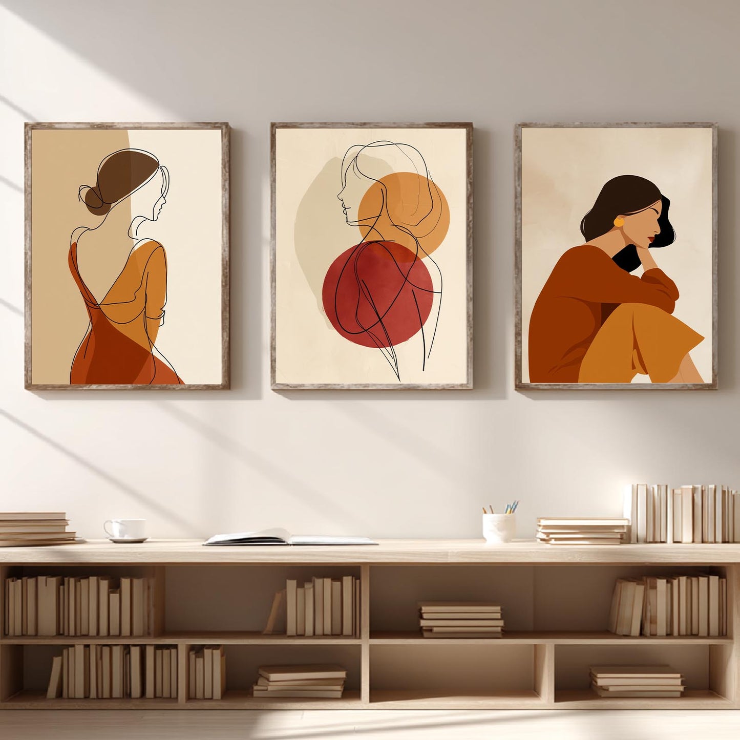 Abstract Female Portrait Line