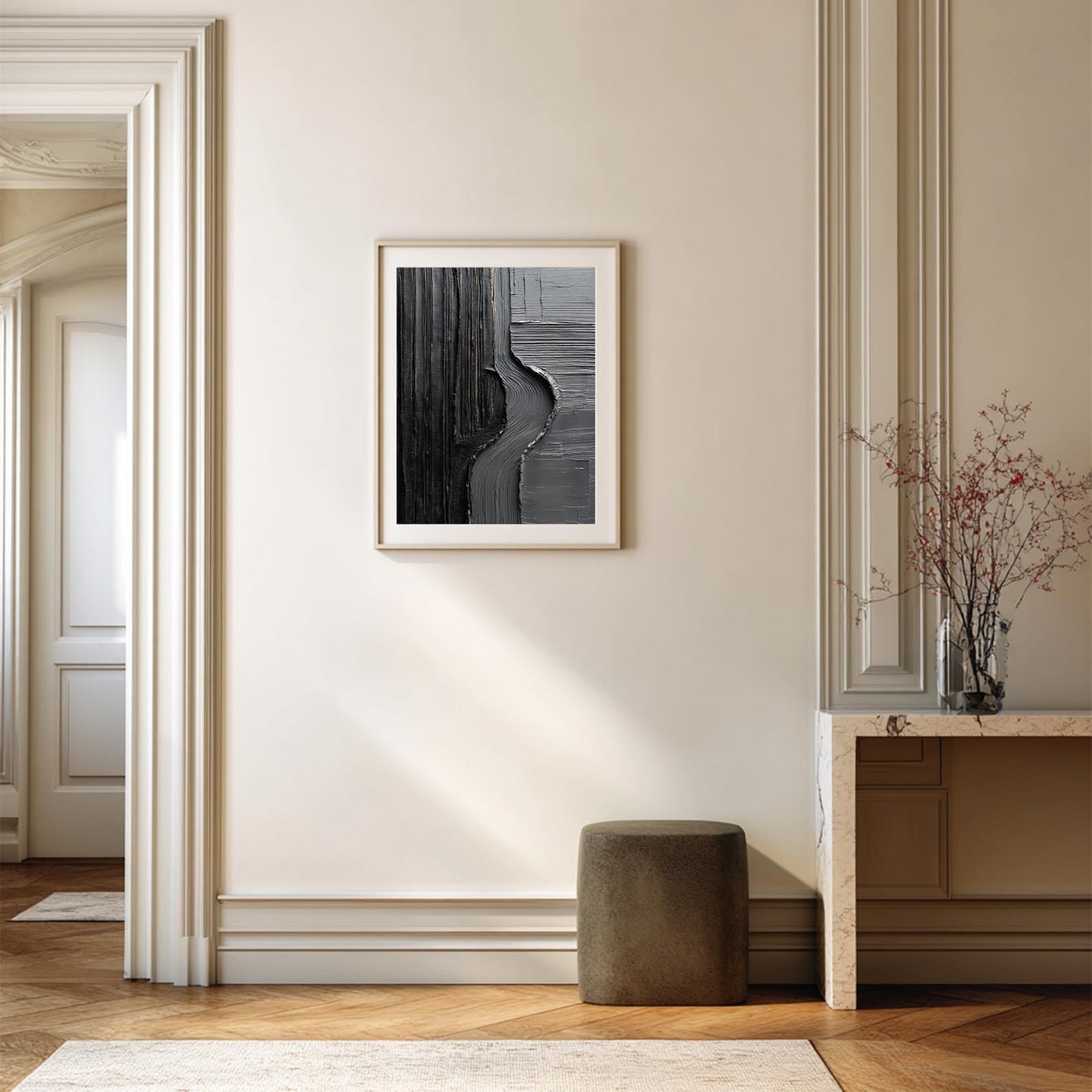 Abstract Black Gray