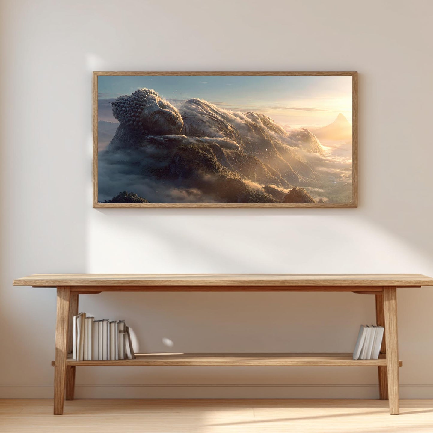 Reclining Buddha Zen Abstract Landscape