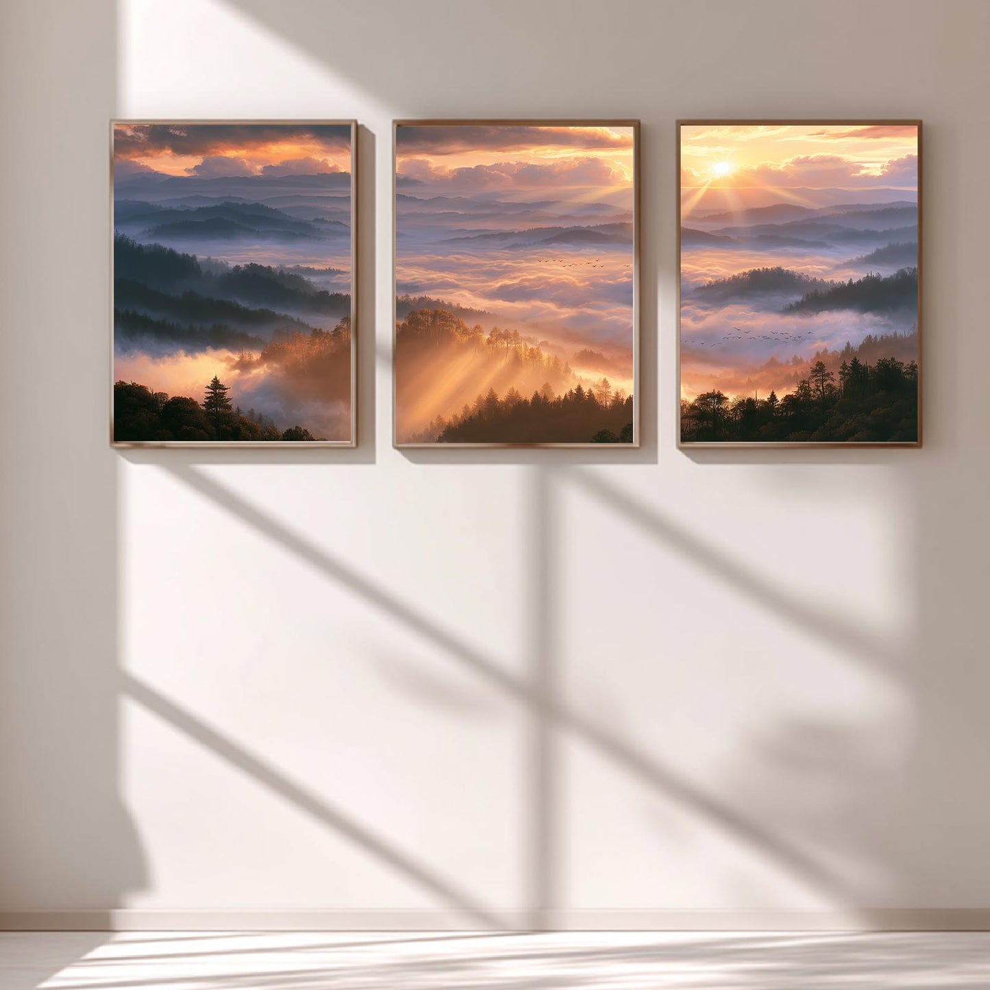 Abstract Landscape Sunrise Morning Fog