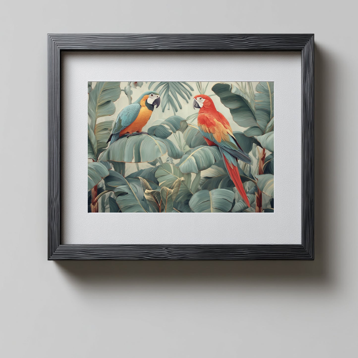 Tropical Plants Abstract Colorful Parrot Nature Animal