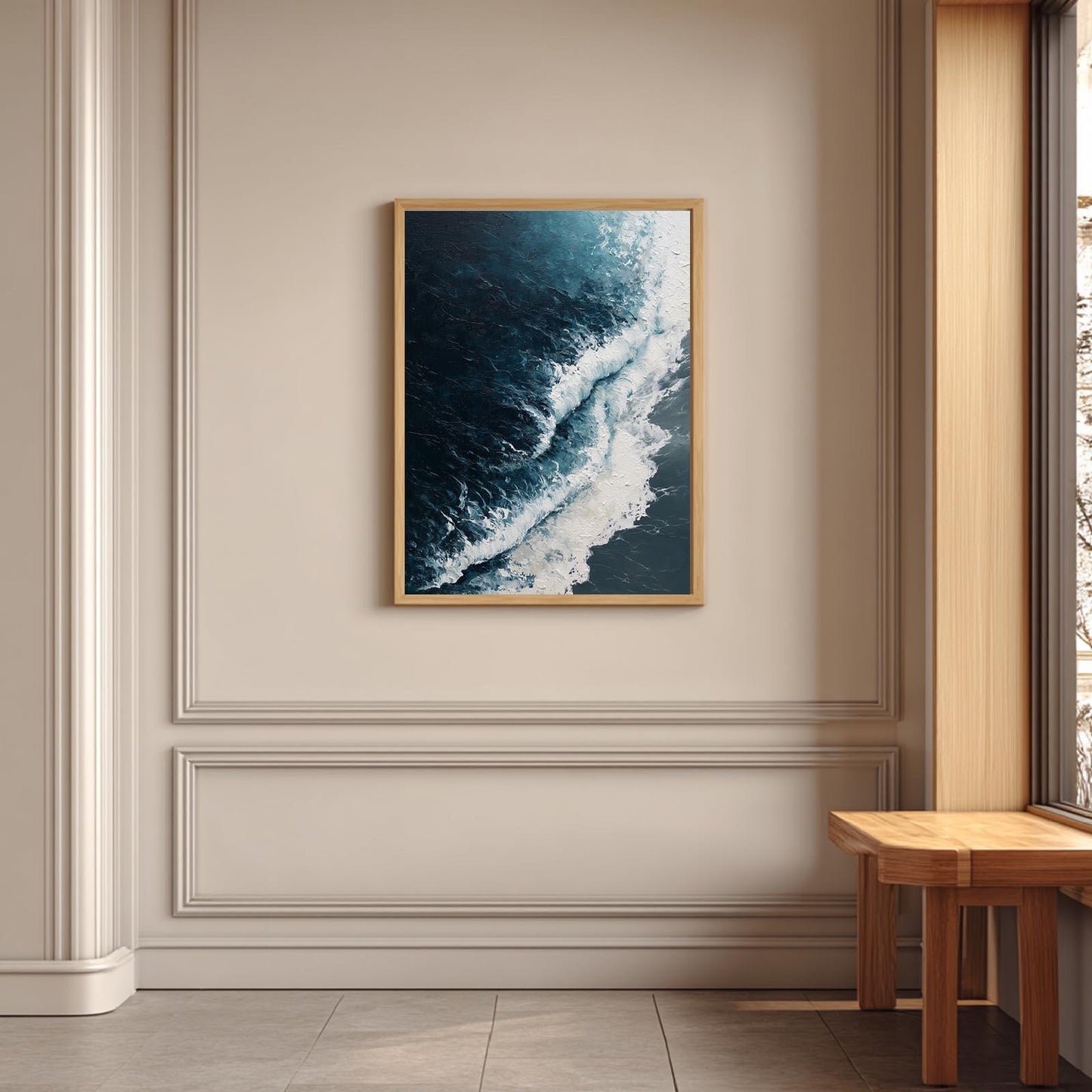 Abstract Black and White Waves