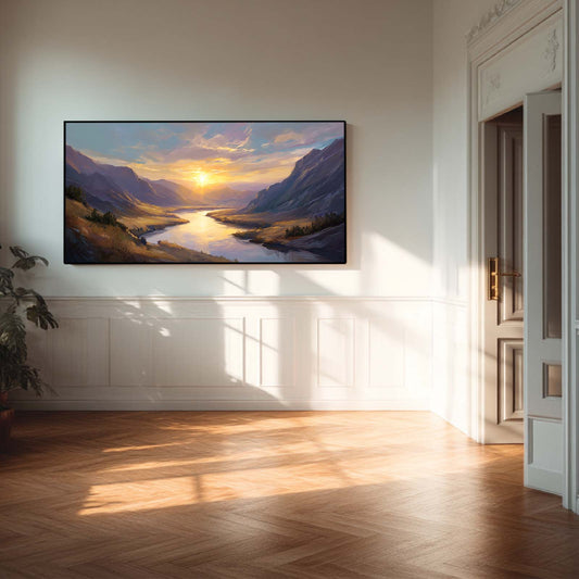 Sunset Landscape Abstract Home Decoration Canvas Painting Unframed