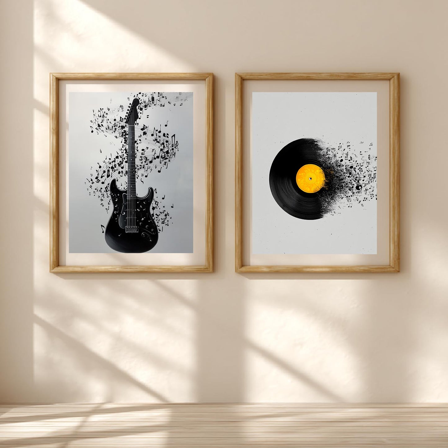 Abstract Black and White Music