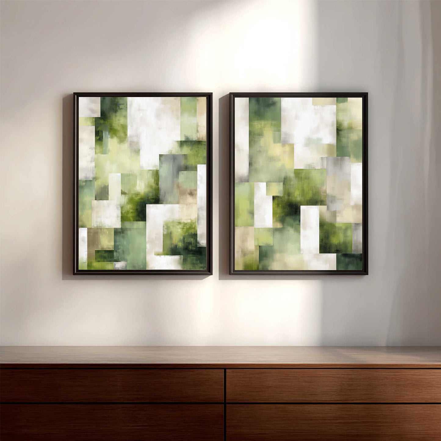 Abstract Green Canvas