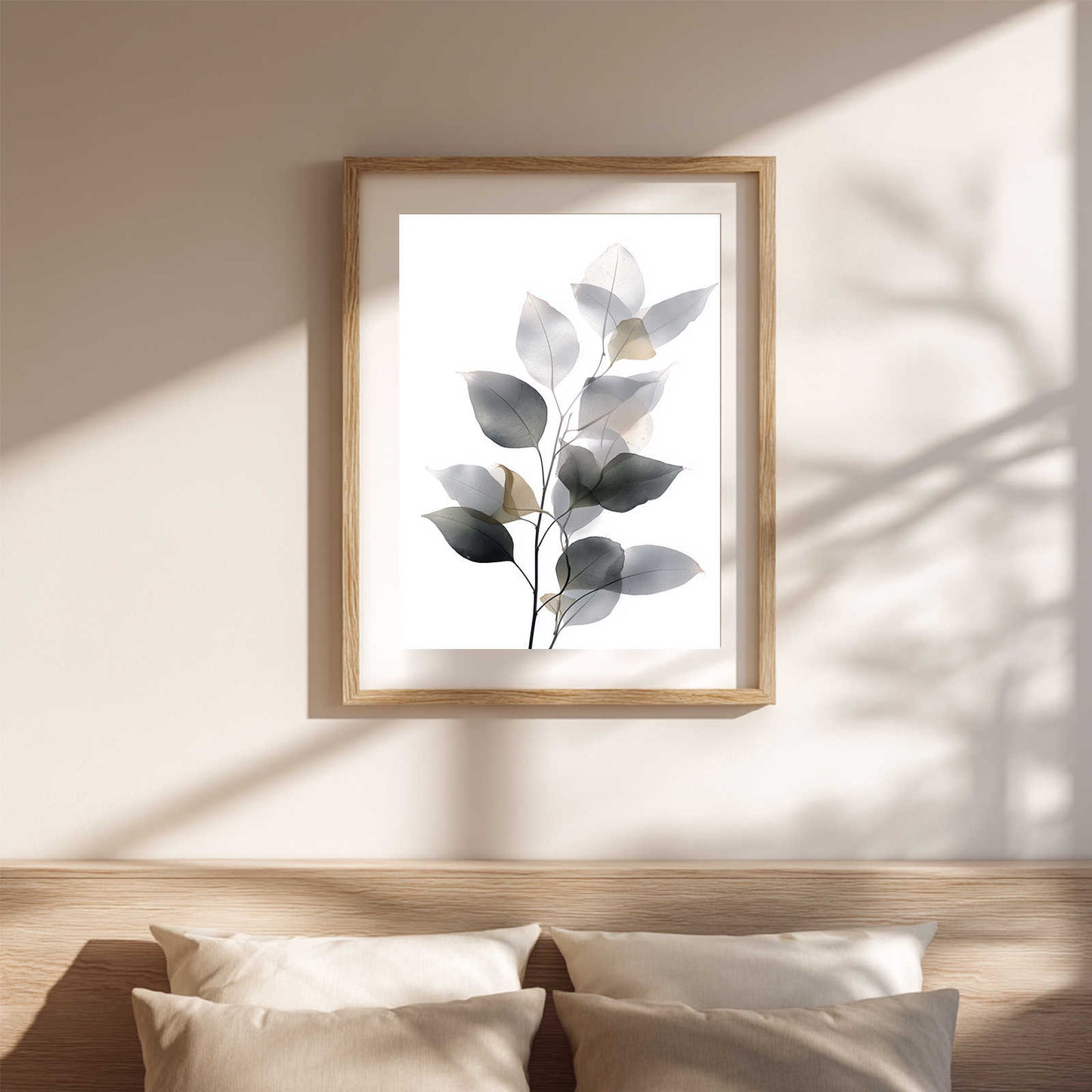 Abstract Plant Gray Leaves