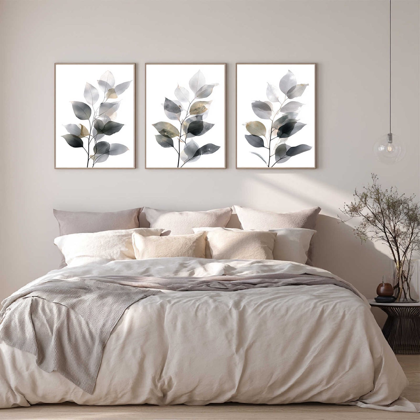 Abstract Plant Gray Leaves