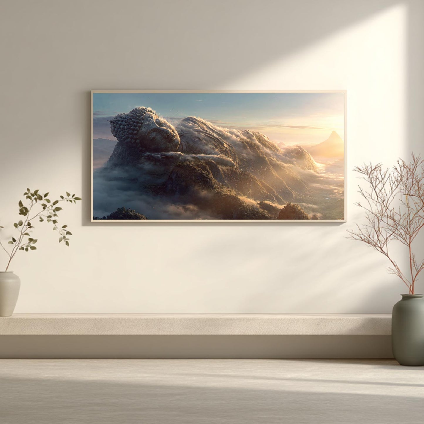 Reclining Buddha Zen Abstract Landscape