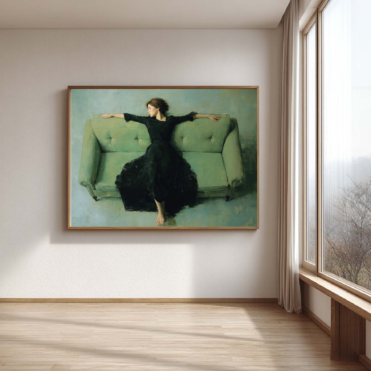 Canvas Painting Abstract Lazy Girl Wall Art Pictures for Living Room Bedroom Decoration Canvas Pictures Poster Frameless