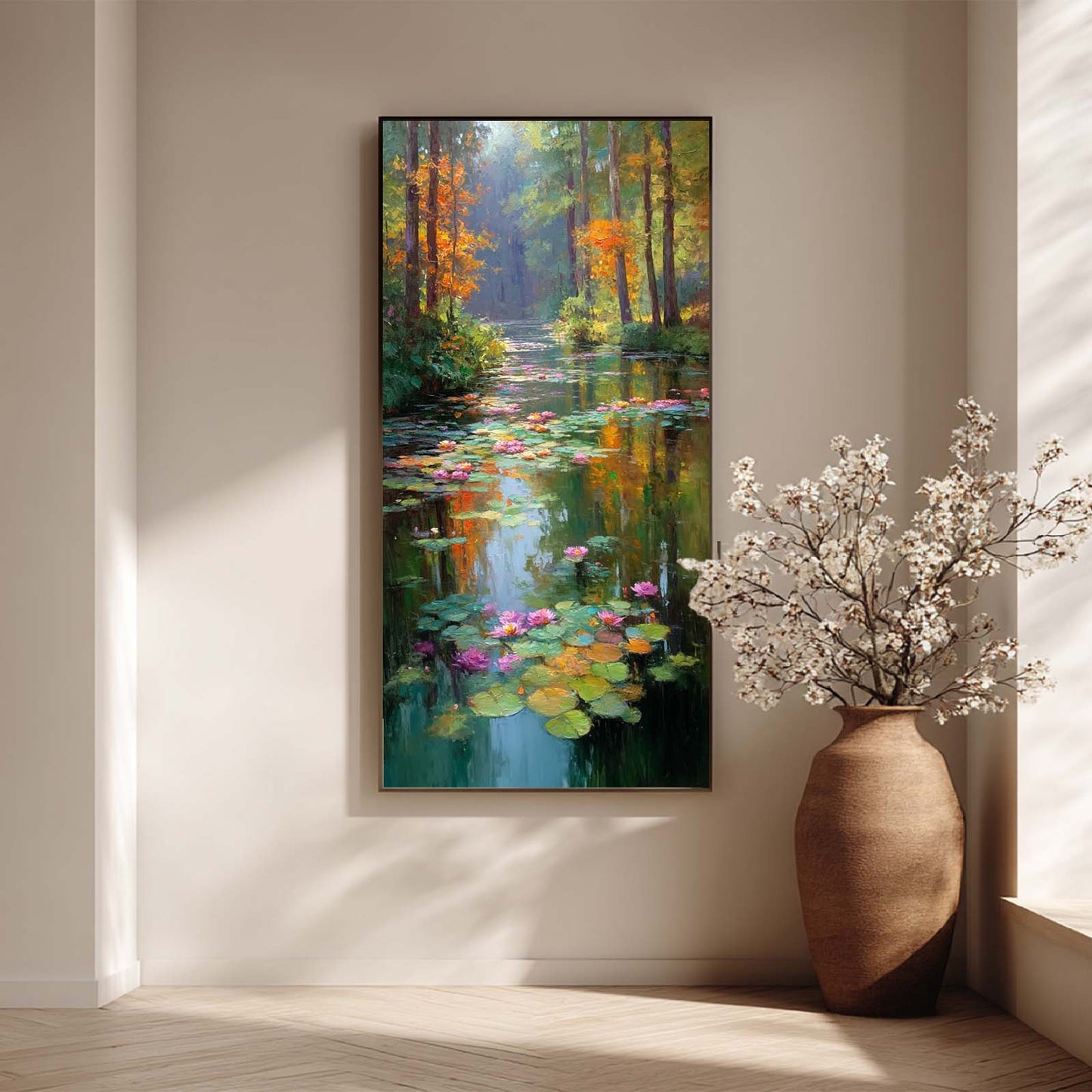 Abstract Landscape Pond Water Lilies