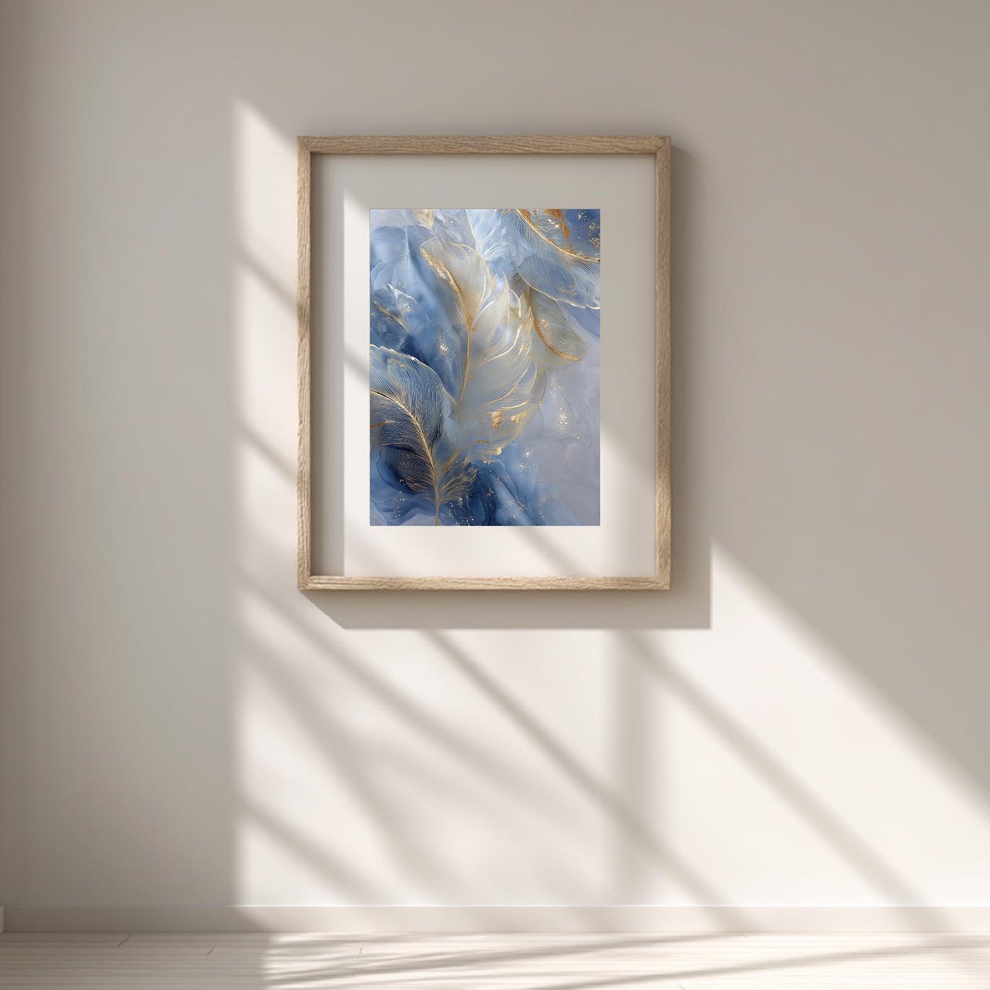 Abstract Blue Feather