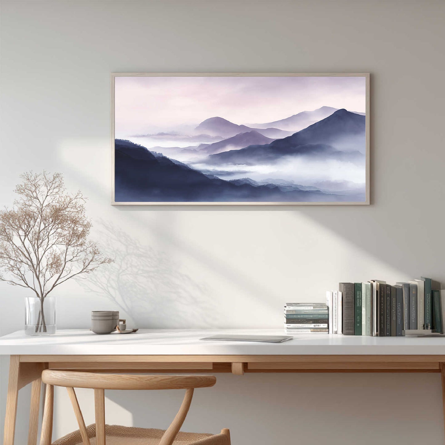 Abstract Purple Mountain Landscape